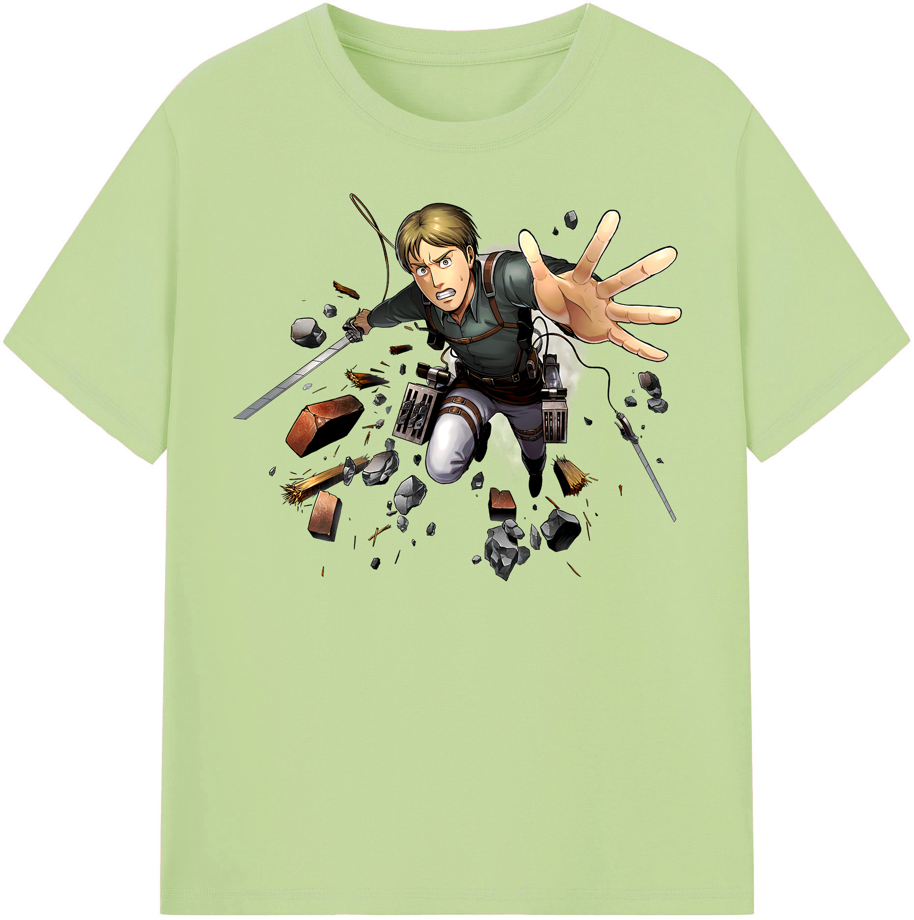（画像用） 進撃の巨人 Attack on Titan 綿100％半袖Tシャツ（フロントプリント）